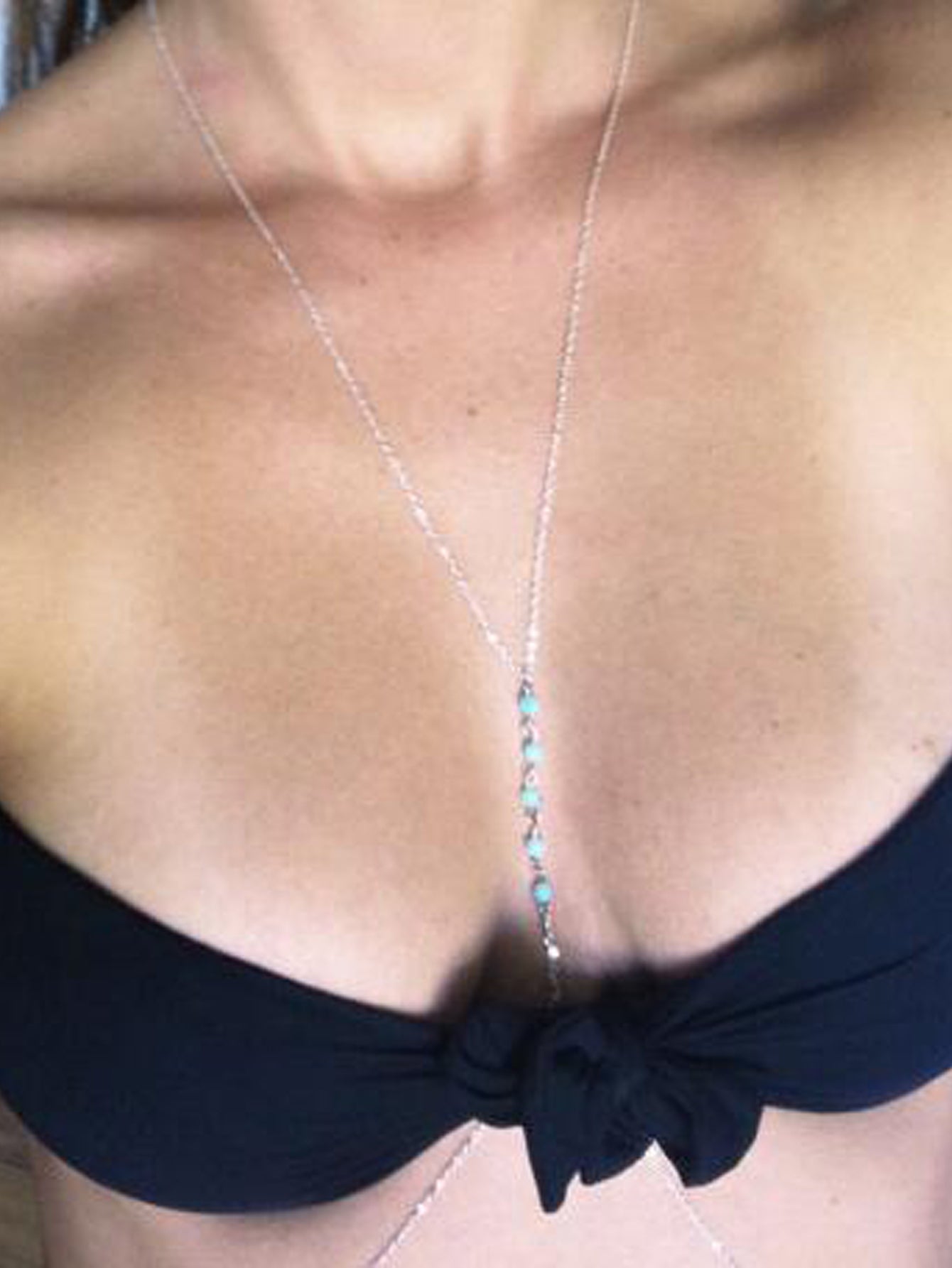 Sexy Turquoise Gold Silver Body Chain Beach Bikini Belly Waist Body Jewellery
