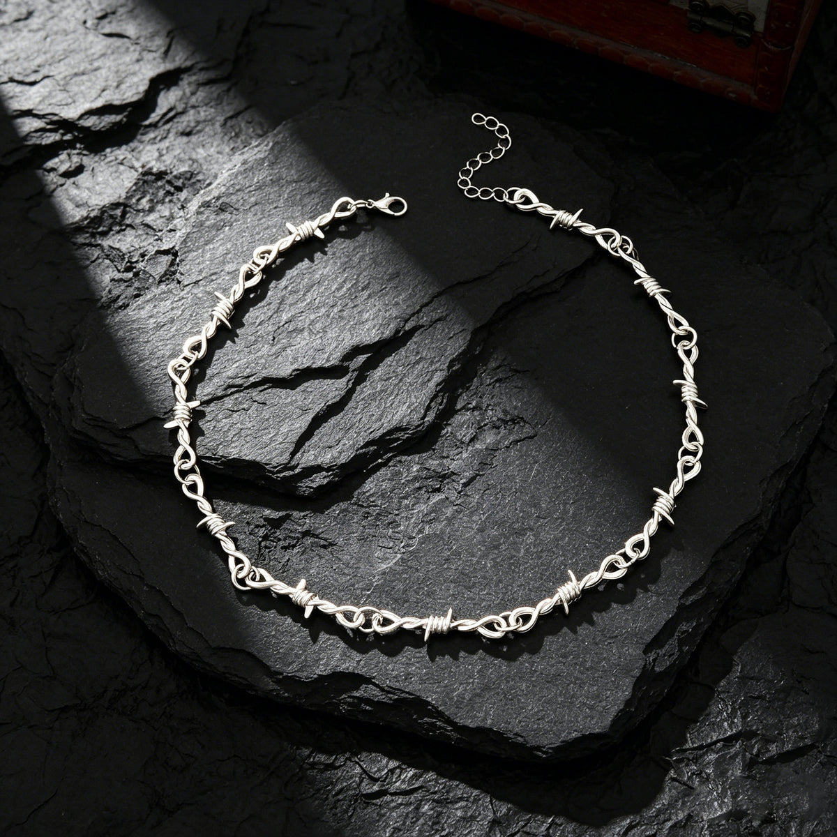 1 pc Punk Rock Style Silver Link Chain Collar Necklace Daily Music Festival Gothic Jewelry