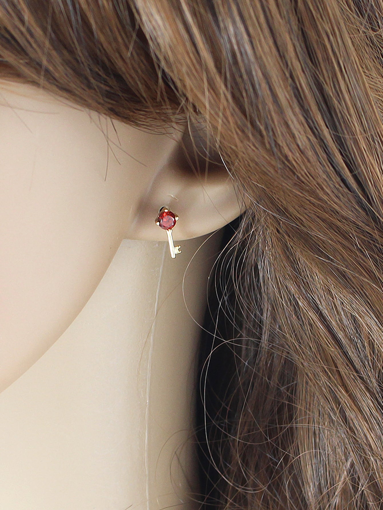 Perfect Wedding Engagement Jewellery Created Cubic Zirconia Key Stud Earrings