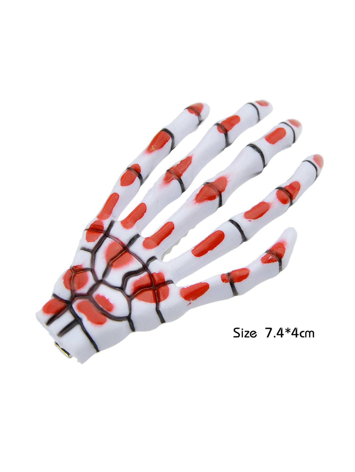 Gothic Halloween White Skeleton Hand Bone Hair Clips Hairpins Cosplay Accessory