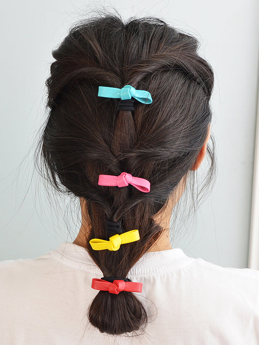 Hair Jewellery Black Elastic Rope Candy Color Bowknot Hair Ties Hair Accessories