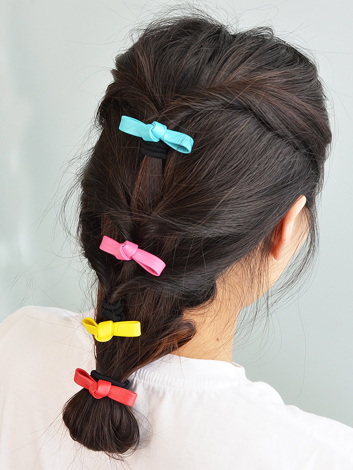 Hair Jewellery Black Elastic Rope Candy Color Bowknot Hair Ties Hair Accessories