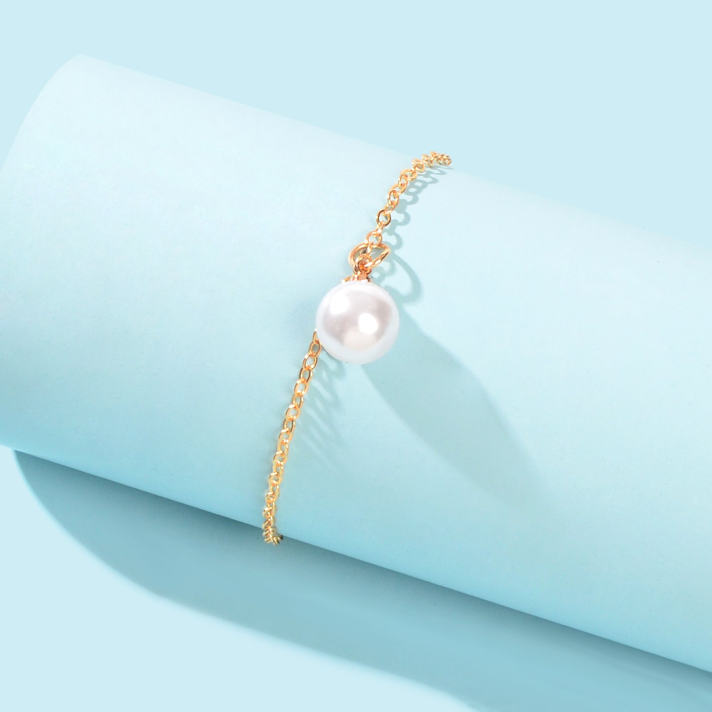 Adjustable Beach Pearl Charm Anklet Women Boho Ankle Gold Foot Chain Jewellery