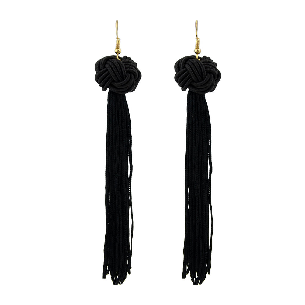 Holiday Ethnic Traditional Jewellery Colorful Rope Long Tassel Bohemian Earrings