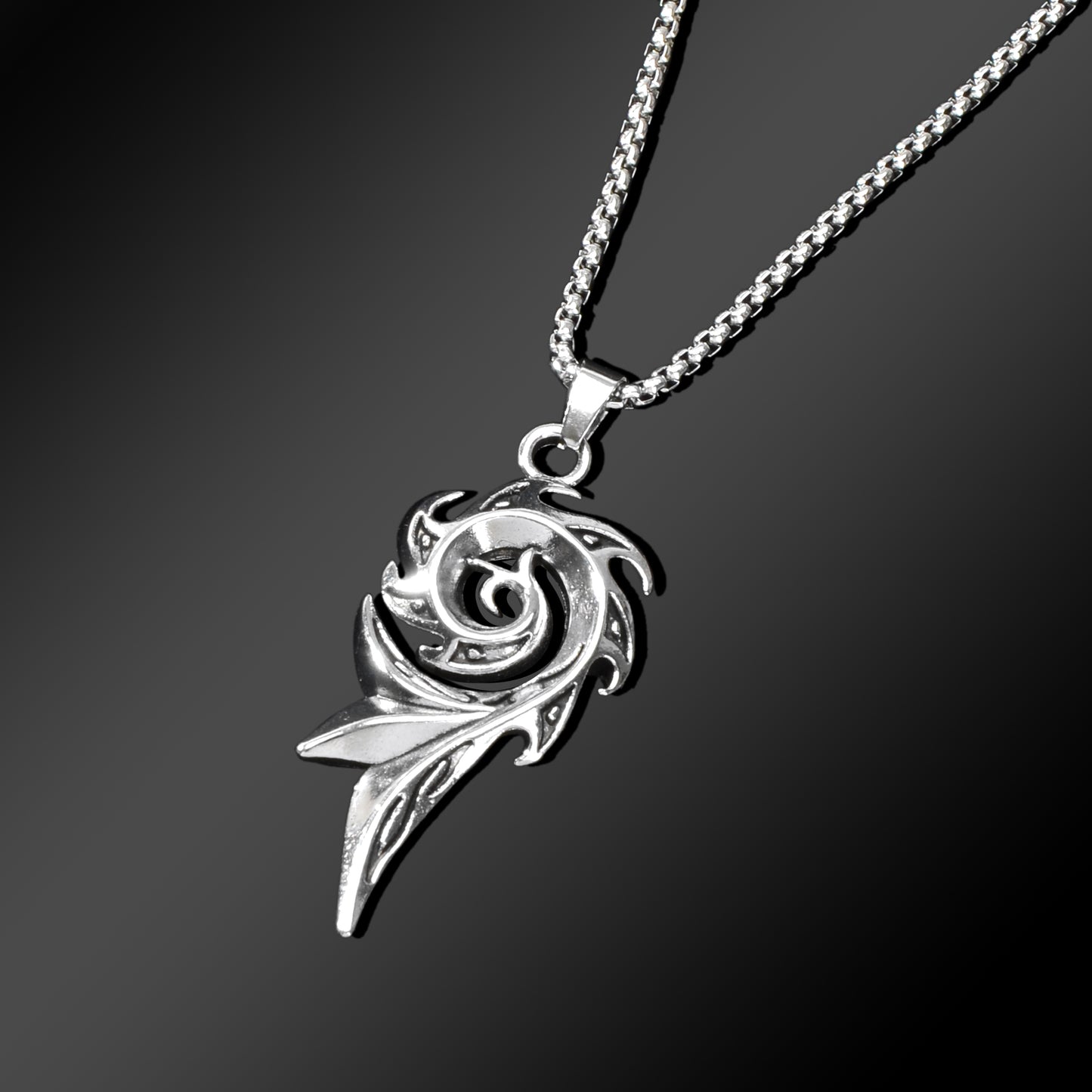 1pc Punk Rock Style Stainless Steel Long Chain Geometric Pendant Necklace Men Party Daily Jewelry