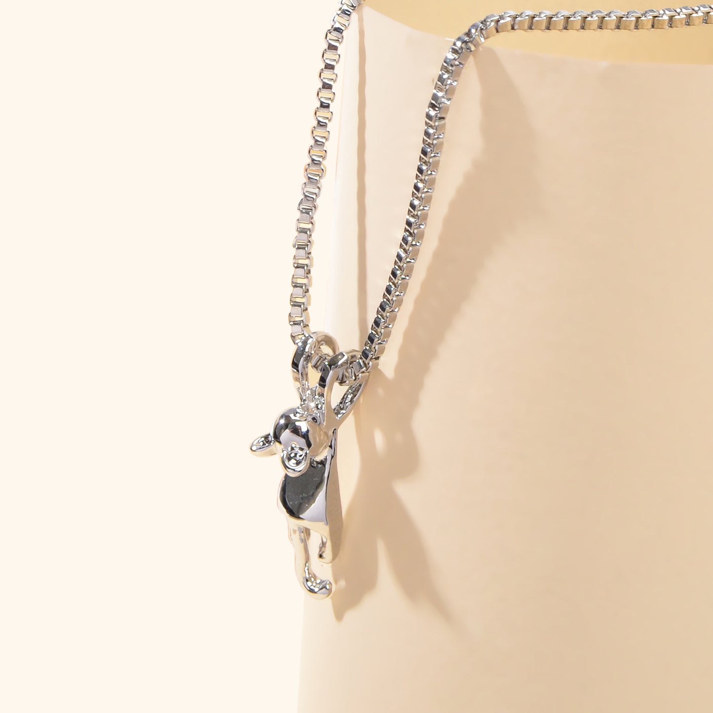 Cartoon Animal Theme Gift Jewelry Silver Chain Funny Litte Cat Pendant Necklace