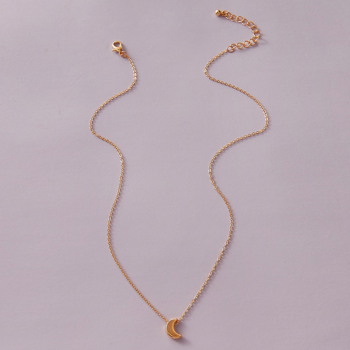 90s Gold Silver Color Chain With Tiny Moon Charm Necklace Jewellery Gifts Choker