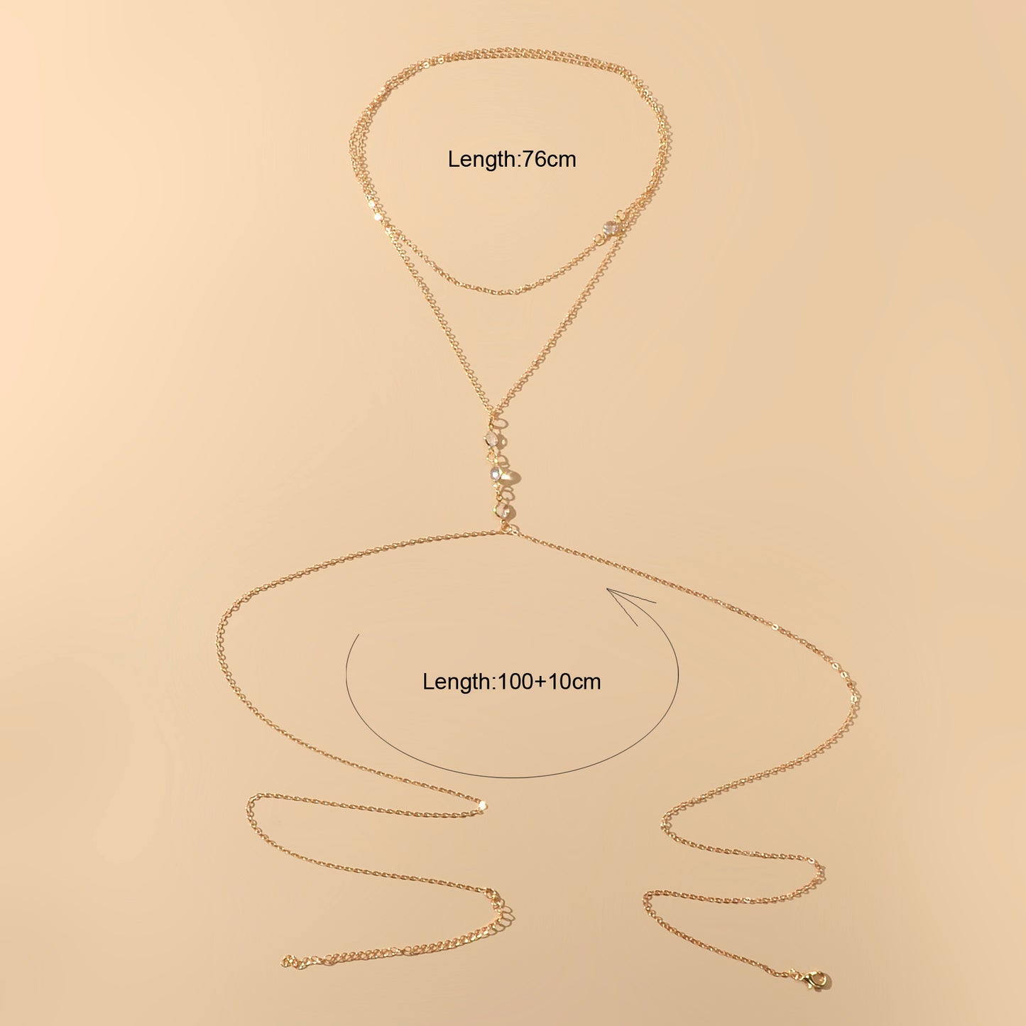Sexy Gold Body Chain Bikini Beach Body Chain Harness Girls Teens Holdiay Jewelry