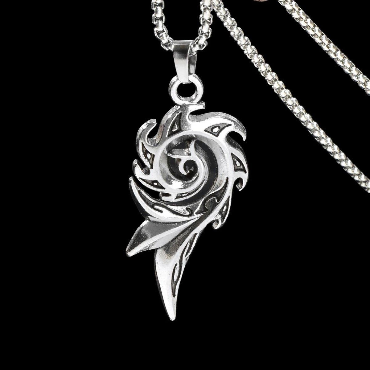 Punk Rock Men Jewellery Stainless Steel Long Chain Geometric Pendant Necklace