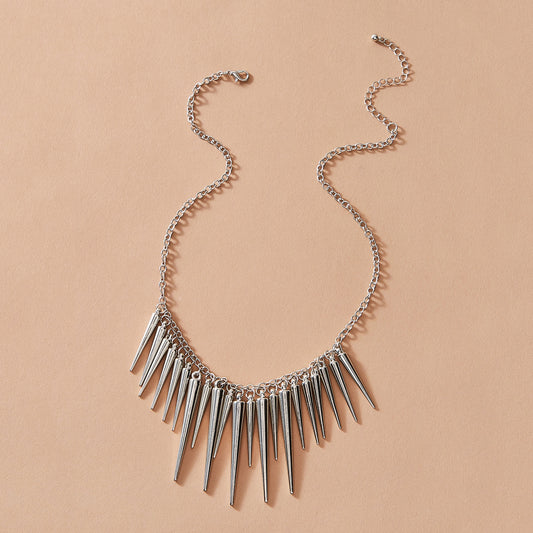 Hip Hop Jewellery Spike Charm Necklace Steampunk Cool Accessories