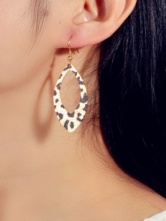 Classics Leopard Dangle Water Drop Geometric Earrings Party Decoration for Women