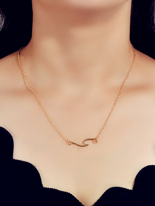 Minimalist Gold Chain Geometric Pendant Necklace Collar Female Trendy Jewellery