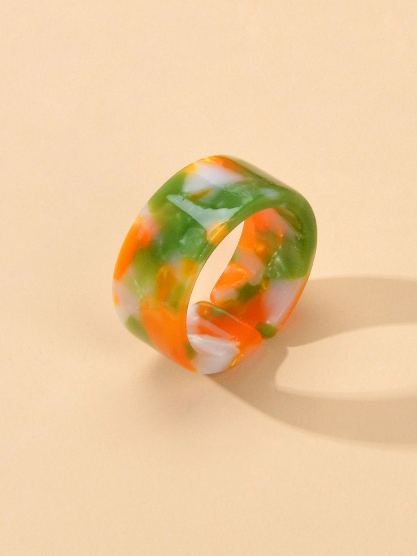 Transparent Acrylic Geometric Finger Chunky Ring Boho Chic Cuff Ring Band Gift