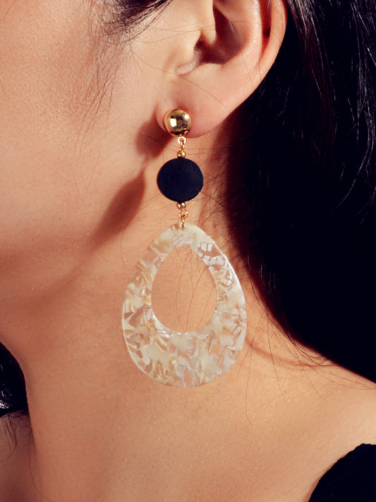 Retro Style Acrylic Water Drop Dangle Holiday Earrings Traditional Women Jewelry