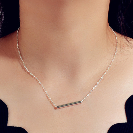 Minimalist Accessories Gold Chain Geometric Stick Charm Short Clavicle Necklace