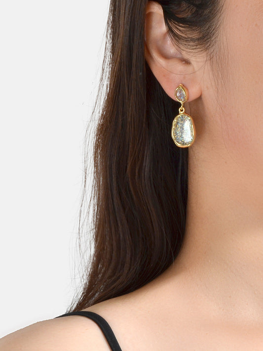 Party Decoration Transparent Trendy Shining Square Dangle Hypoallergenic Earring