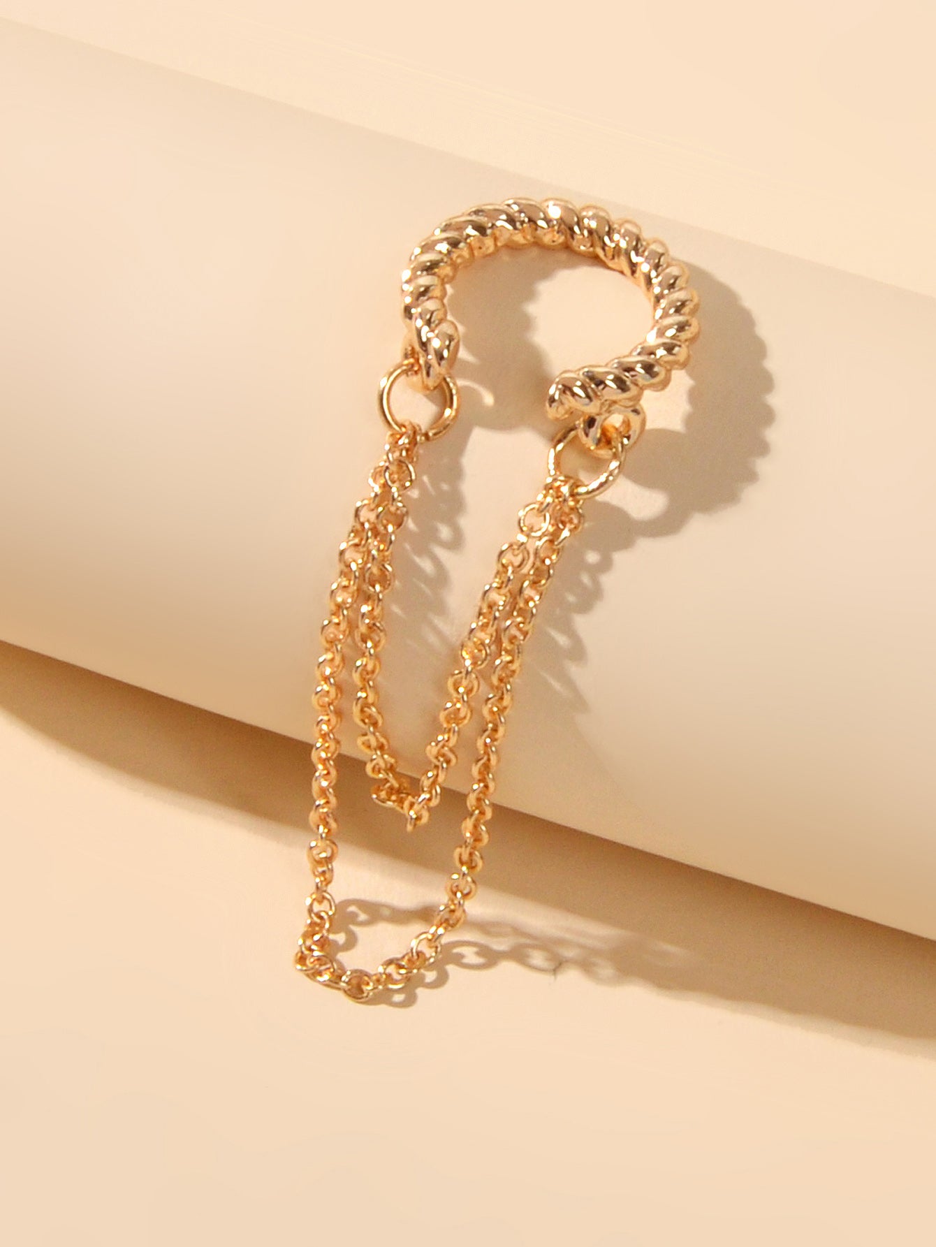 1 pc Punk Jewelry Gold Silver Chain Cartilage Earrings Ear Cuff Hiphop Accessory