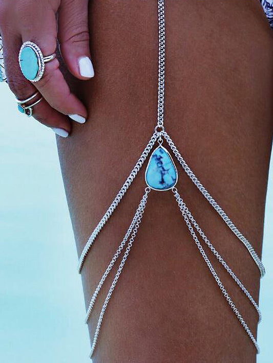 Bohemian Summer Sexy Beach Multilayer Leg Chain Women Body Jewellery Thigh Chain