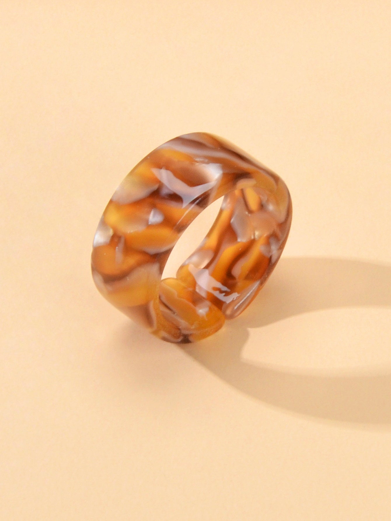 Transparent Acrylic Geometric Finger Chunky Ring Boho Chic Cuff Ring Band Gift