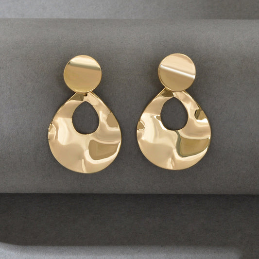 Party Decoration for Women Gold Geometric Water Drop Statement Dangle Earrings
