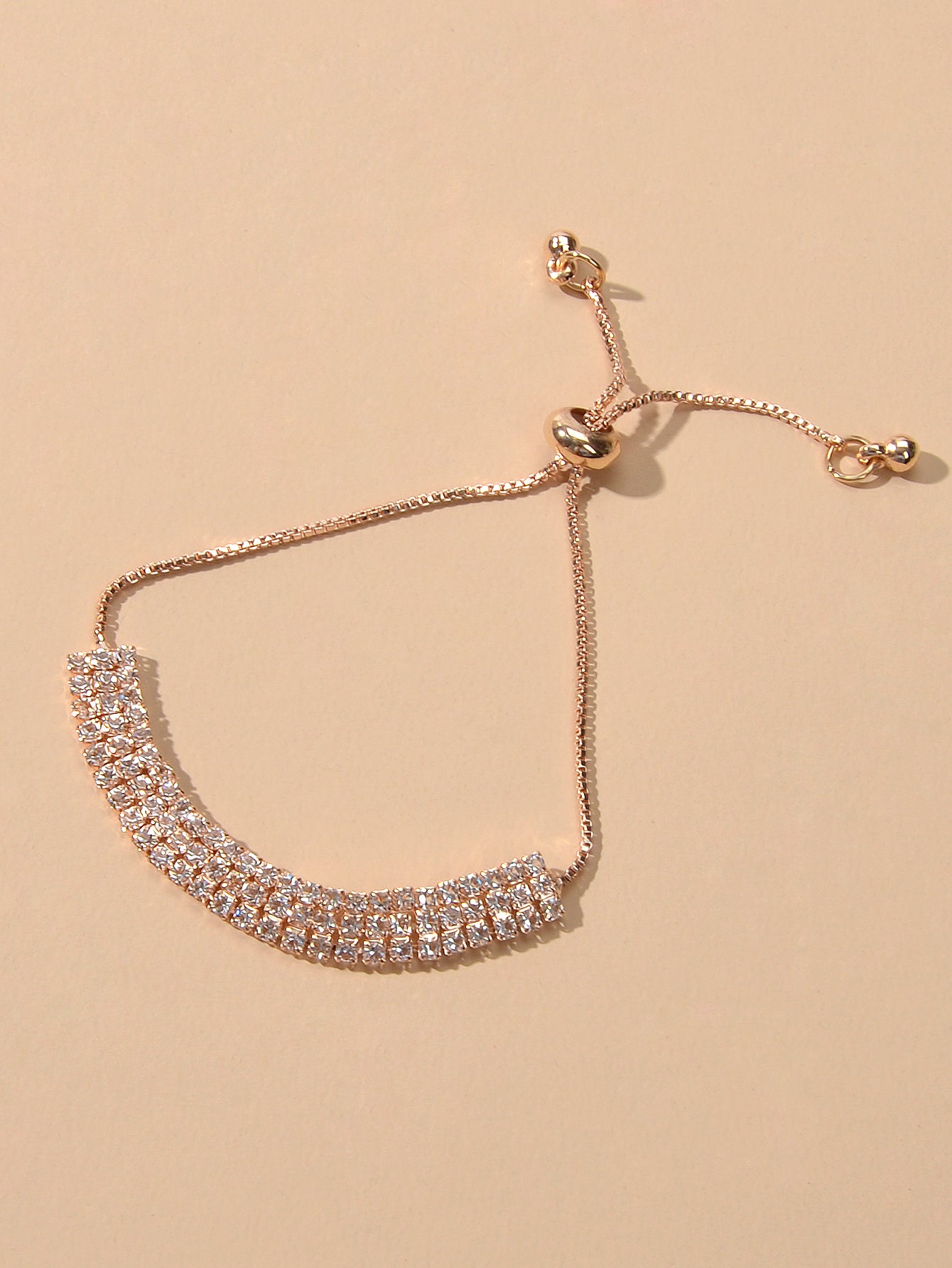 Classic Brilliant Rhinestone Adjustable Slider Tennis Bracelet Party Jewellery