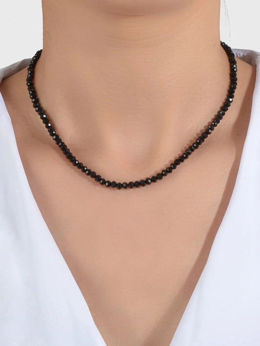 Black Blue Purple Beads Ethnic Chain Collar Necklace Girls Party Jewellery Gift