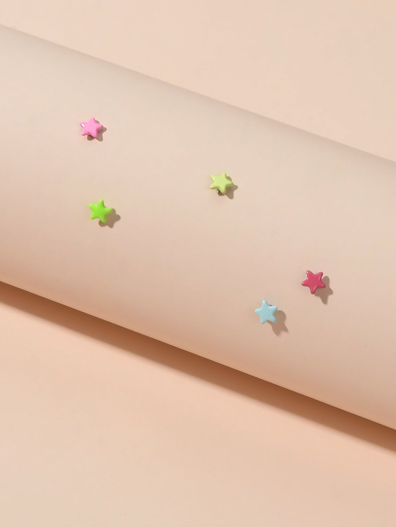 5 pcs Lovely Jewellery Candy Color Enamel Small Star Stud Earrings Funny Gifts