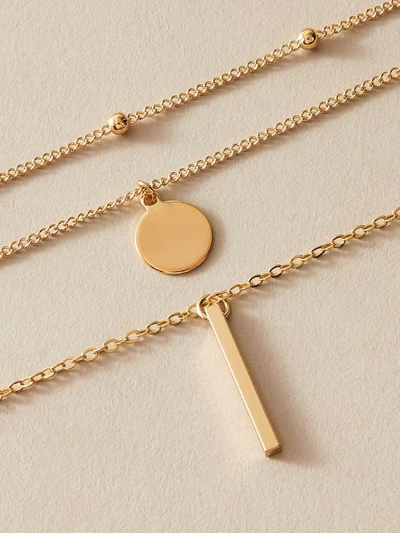 10 sets Gold Tone Chain Multi layer Choker Pendant Bib Necklace Party Jewellery