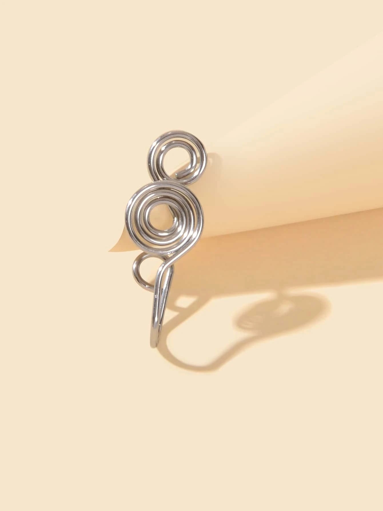 Punk Circle Fake Lip Ear Nose Ring Hanger Clip On Non Piercing Body Jewellery