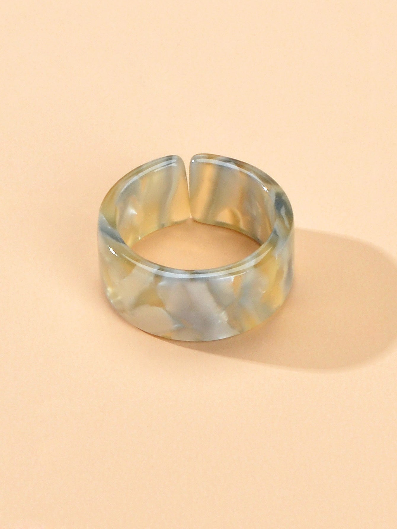 Transparent Acrylic Geometric Finger Chunky Ring Boho Chic Cuff Ring Band Gift