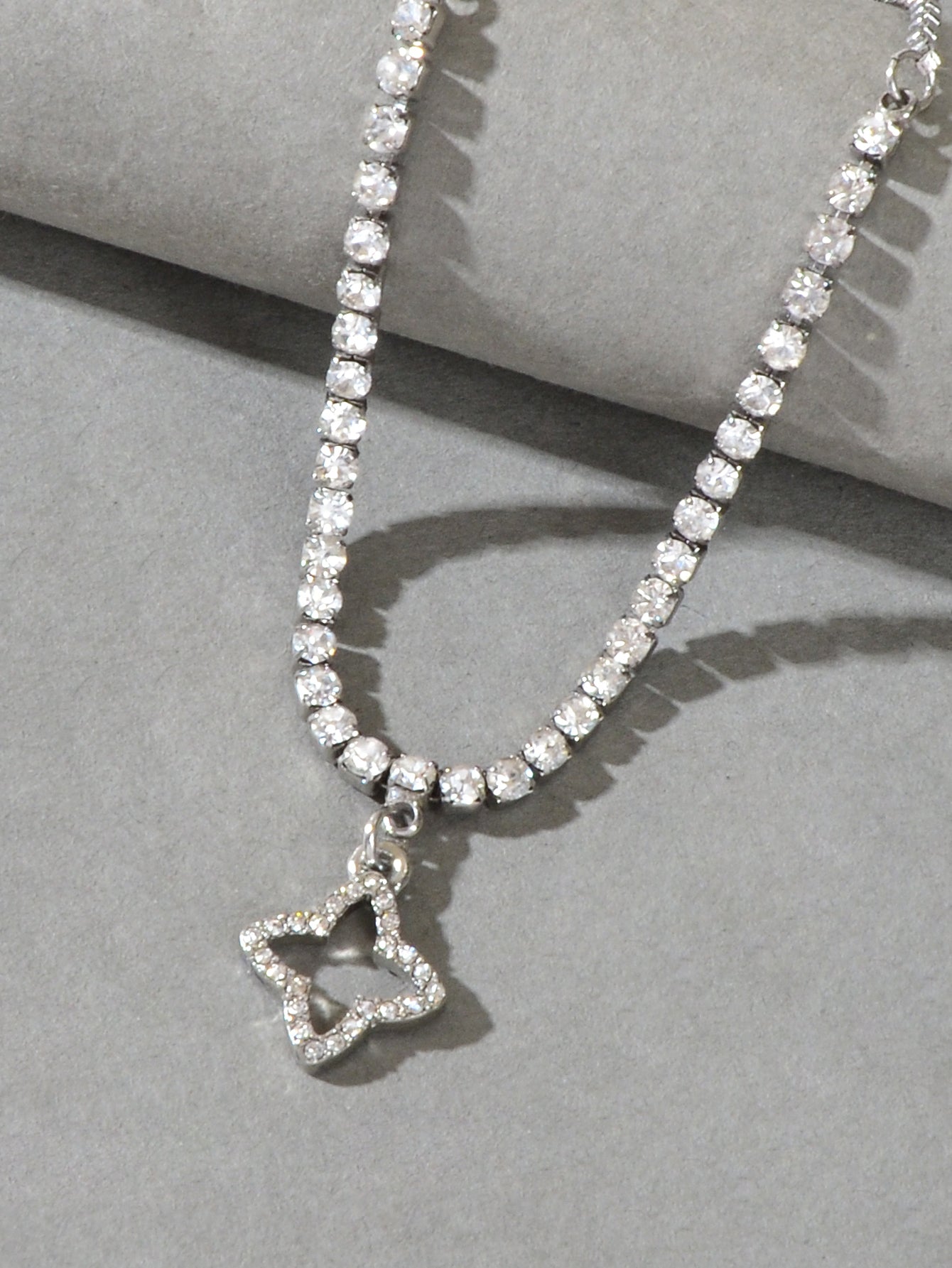 Luxury Full Rhinestone Flower Charm Silver Bracelet Perfect Wedding Gift Jewelry