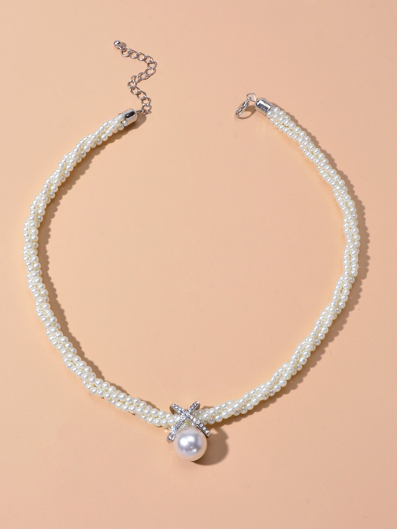 Retro Multi-layer Entangled Pearl Wedding Collar Necklace Beautiful Jewellery