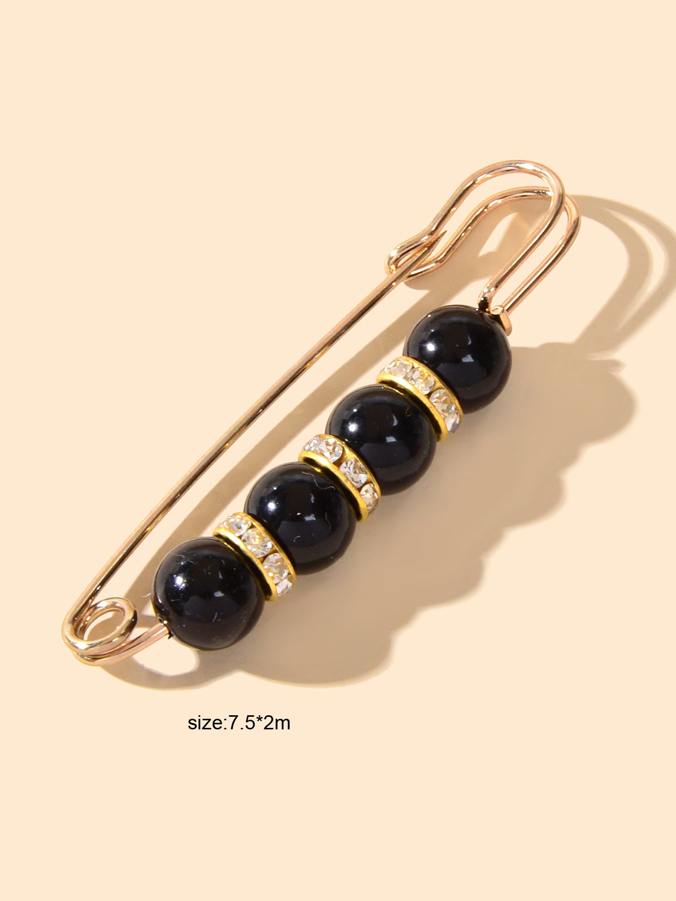 Pretty Pearl Rhinestone Brooch Sweater Shawl Clips Decorative Collar Safety Pins