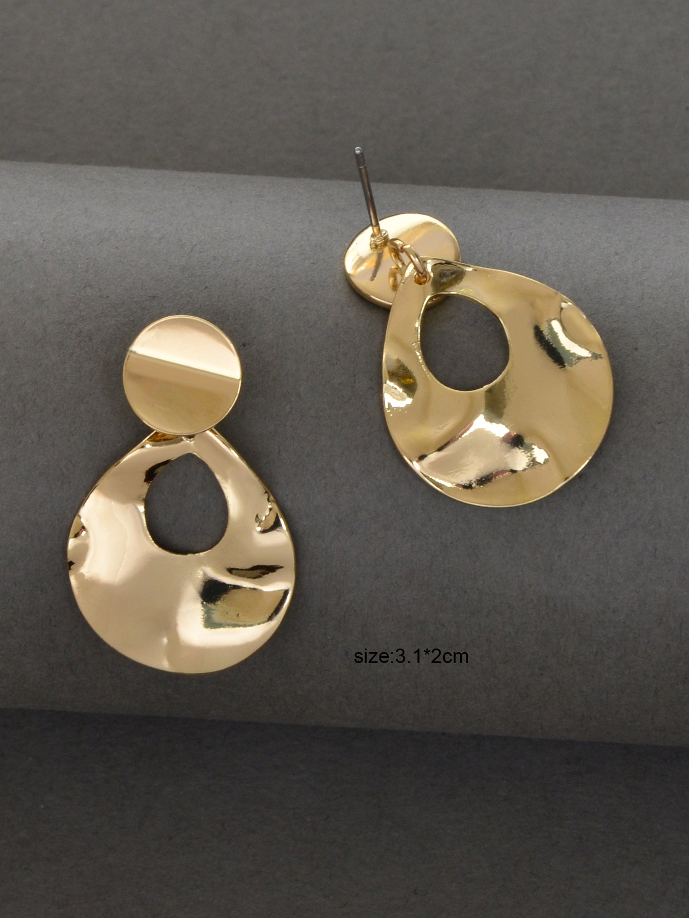 Party Decoration for Women Gold Geometric Water Drop Statement Dangle Earrings