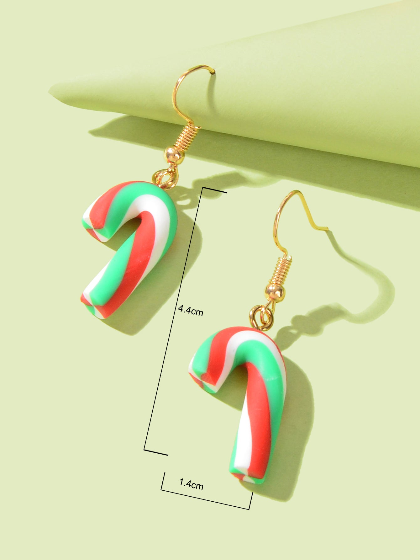 Christmas Candy Cane Earrings Red Green Xmas Dangle Drop Jewellery Novelty Gift