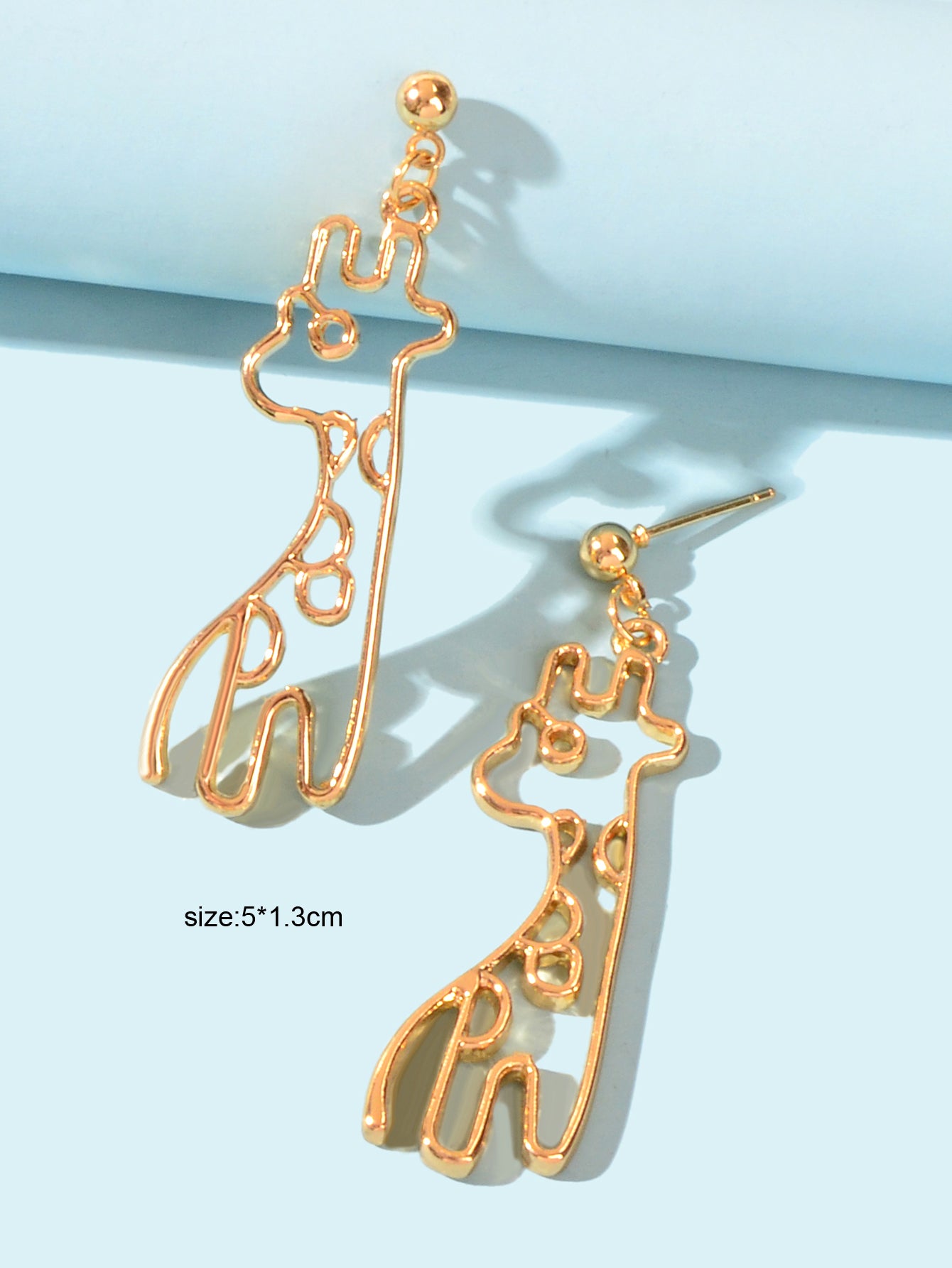 Lovely Jewellery Hollow out Gold Giraffe Dangle Earrings Women Girls Dainty Gift