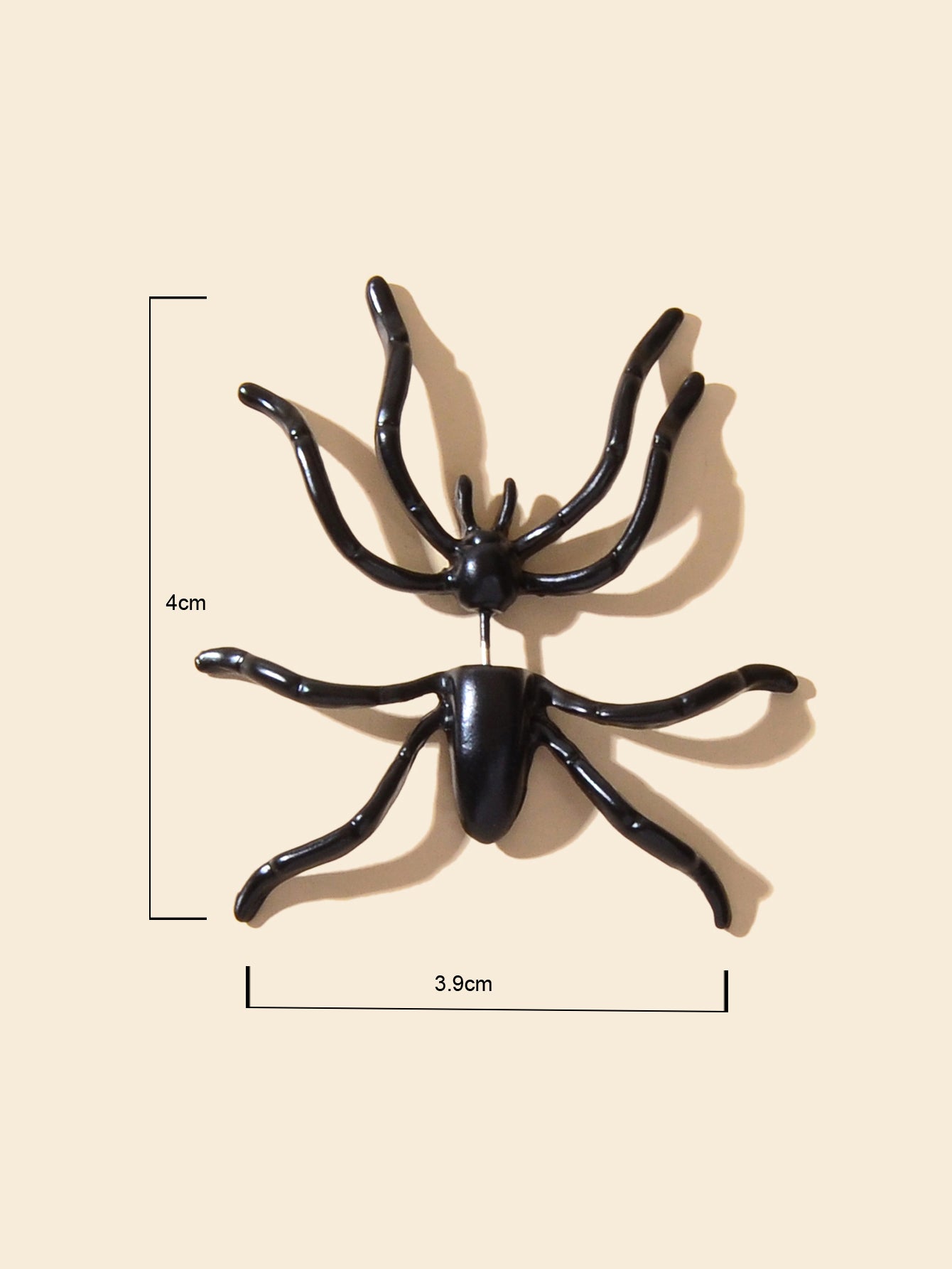 1 pc Halloween Gothic Black Spider Stud Pierced Earring Punk Statement Jewellery