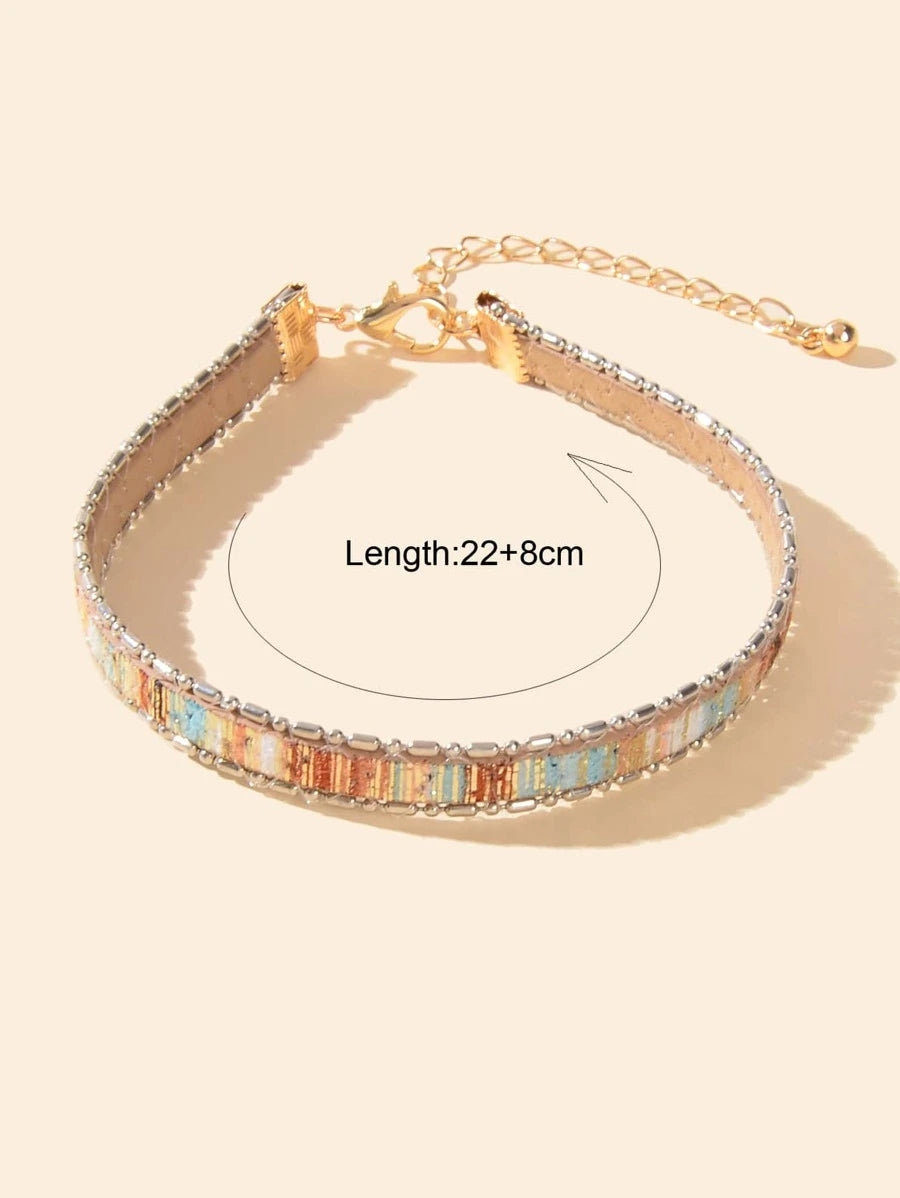 Bohemian Simple Leather Anklet Girls Teens Hippie Bracelet Foot Jewellery Gift