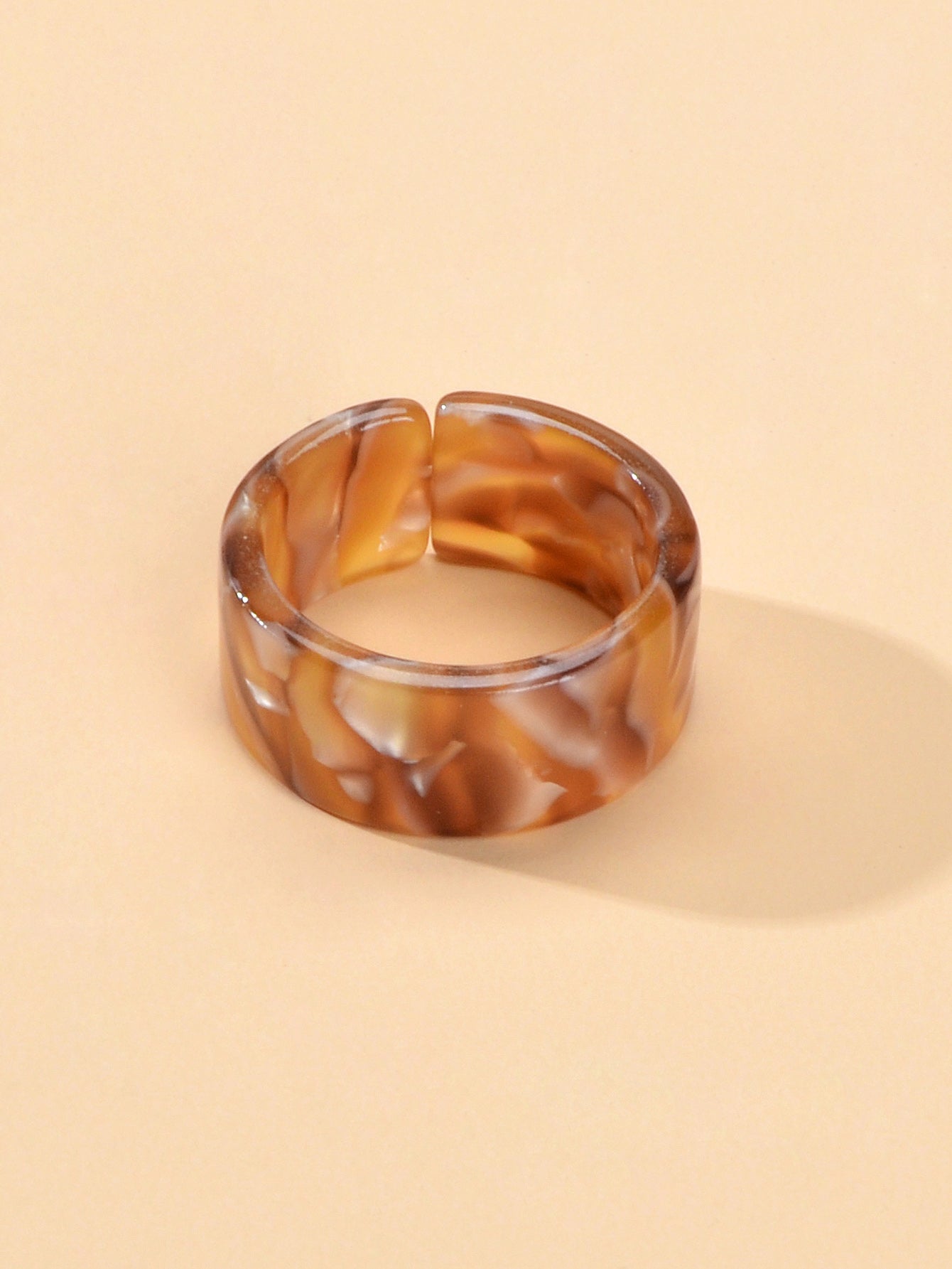 Transparent Acrylic Geometric Finger Chunky Ring Boho Chic Cuff Ring Band Gift
