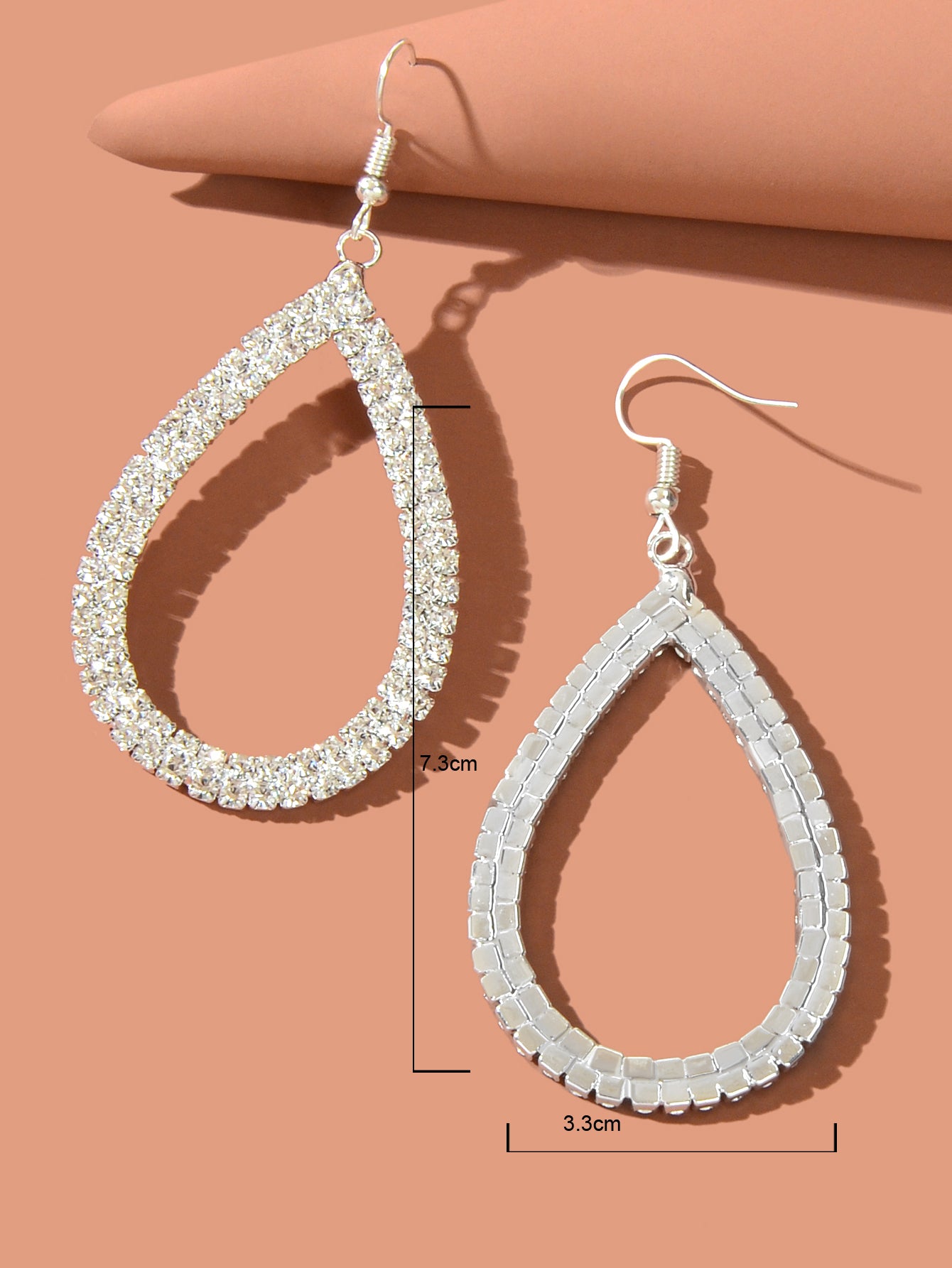 Shinning Full Rhinestone Water Drop Earrings Luxury Wedding Birdal Prom Jewelry