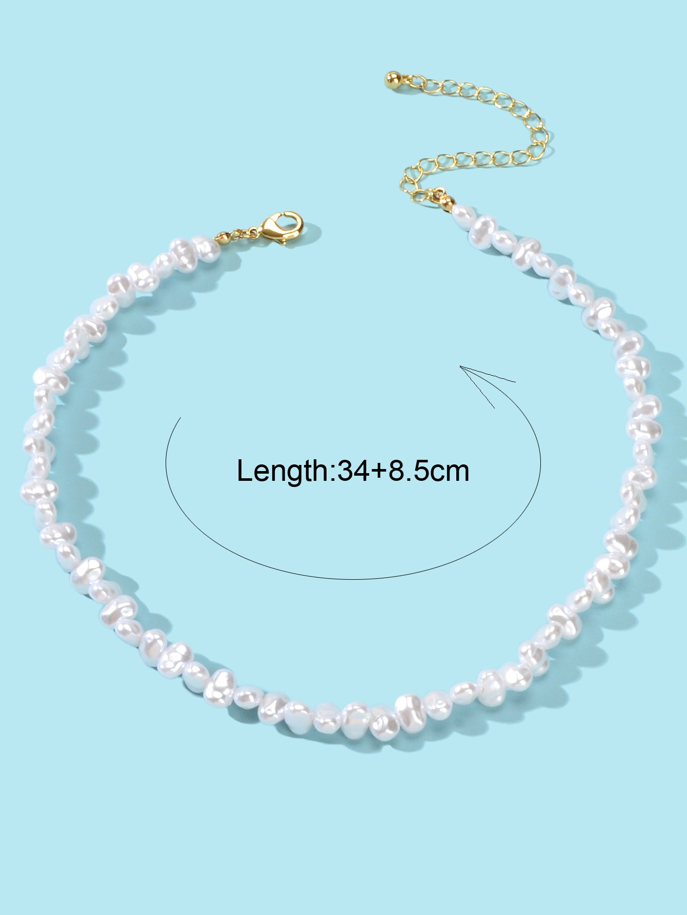 Wedding Birthday Anniversary Jewellery Artificial Irregular Short Pearl Necklace
