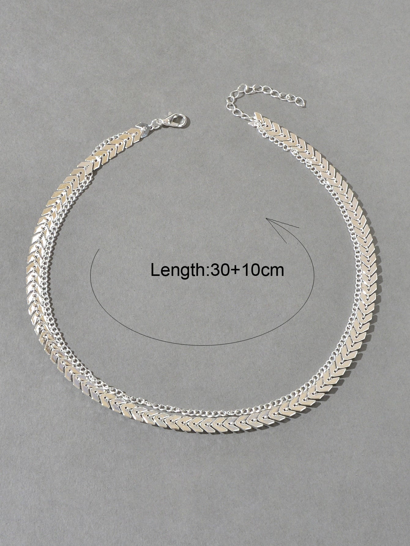 Female Gift Double layer Gold Silver Chain Short Clavicle Punk Collar Necklace
