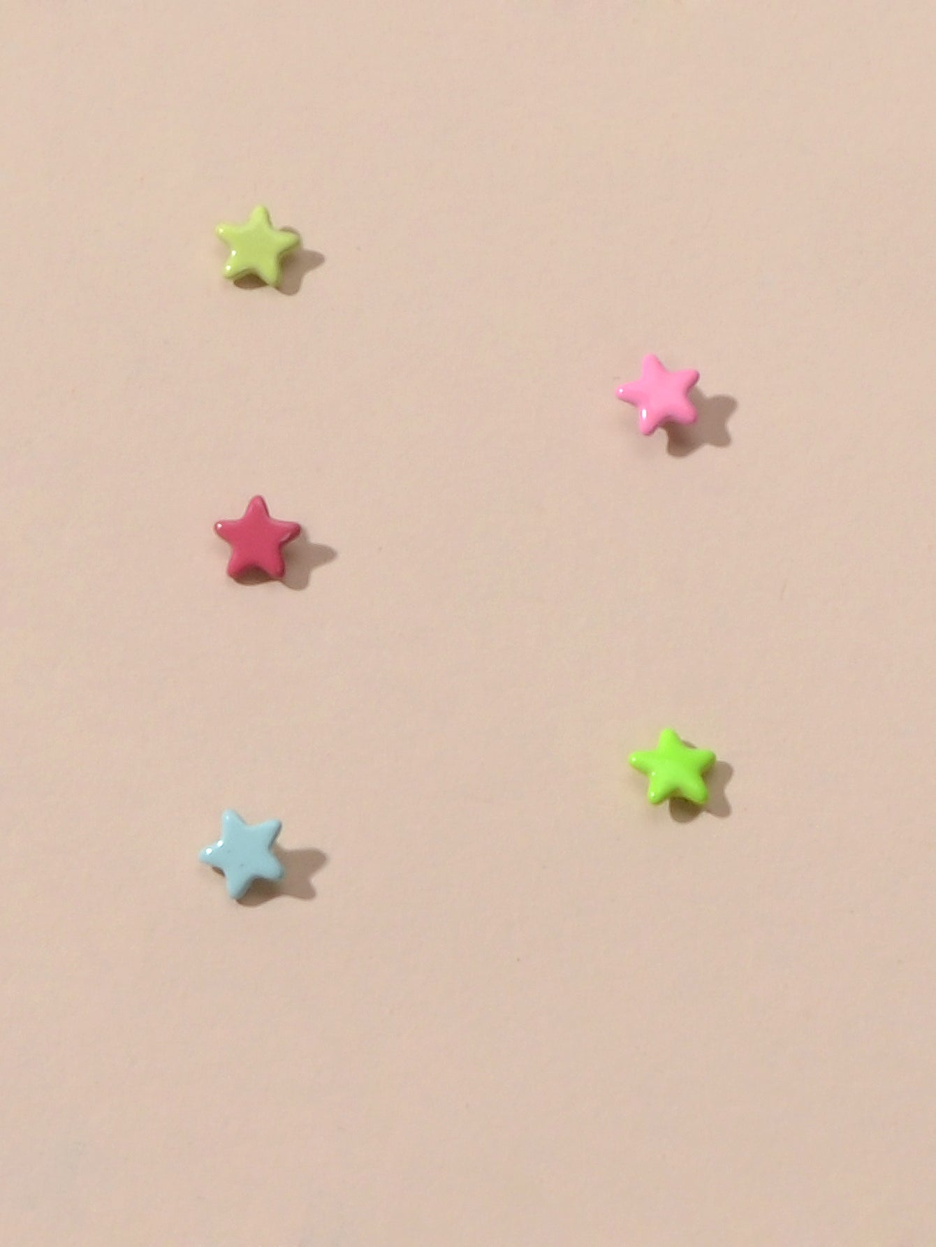 5 pcs Lovely Jewellery Candy Color Enamel Small Star Stud Earrings Funny Gifts