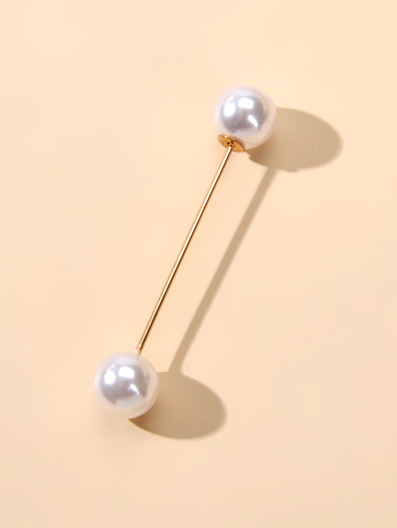 Minimalist Retro Gold Metal Faux Pearl Brooch Pin Trendy Accessories Jewellery