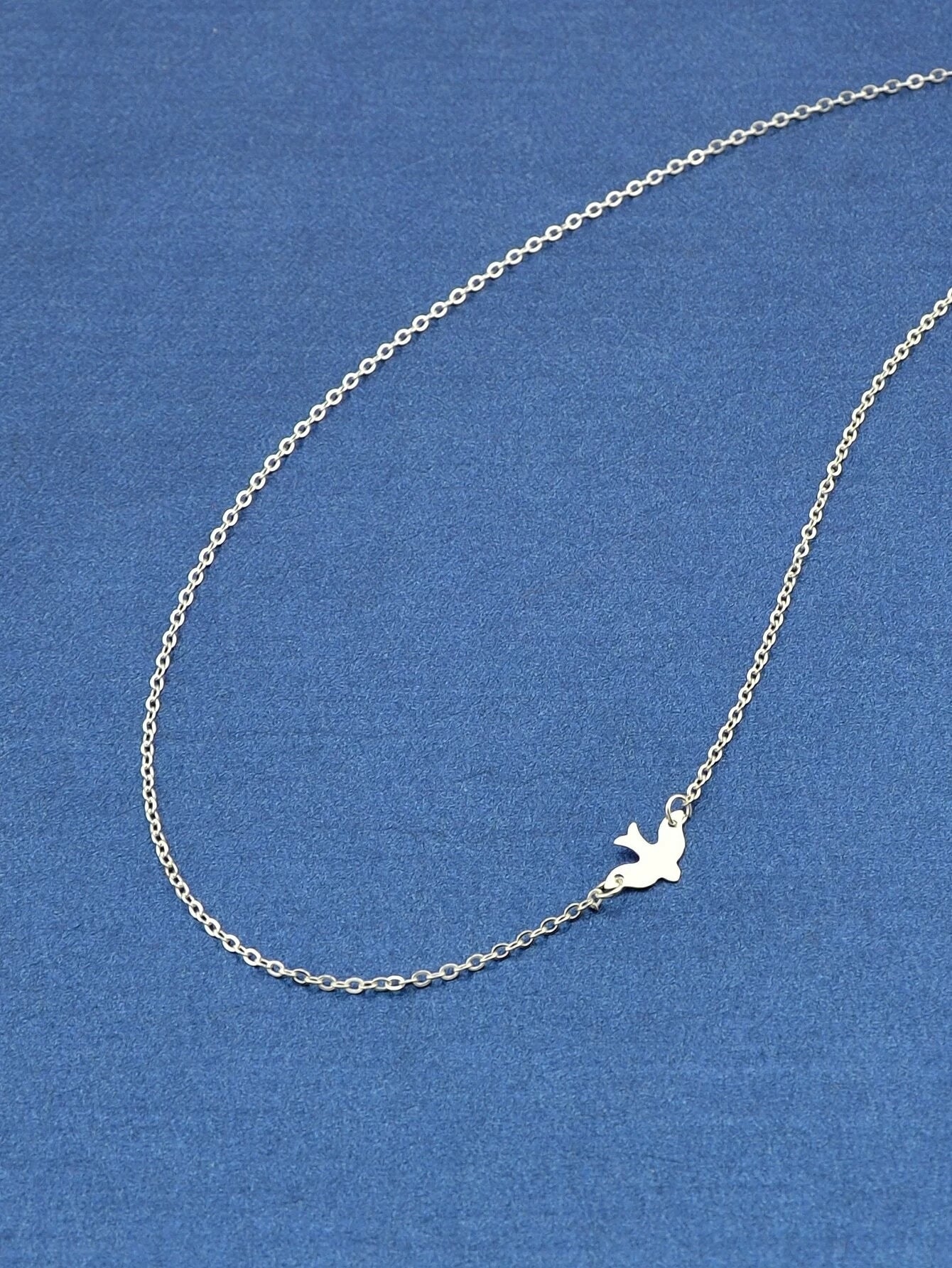 Minimalist Jewellery Gold Silver Pigeon Chain Necklace Bird Collar Girl Gift