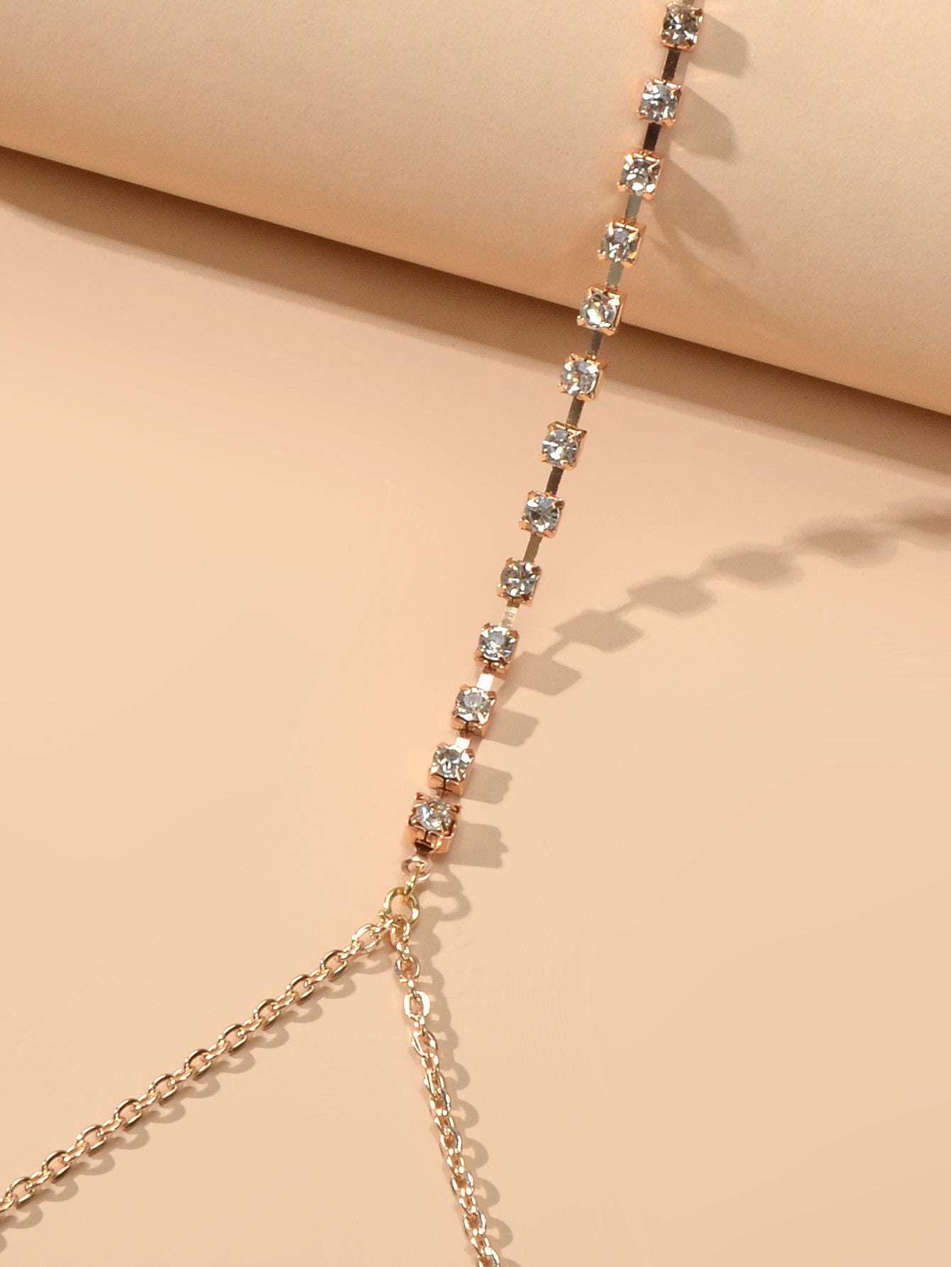 Glamorous Rhinestone Decor Bikini Beach Body Chain Harness Belly Waist Jewellery