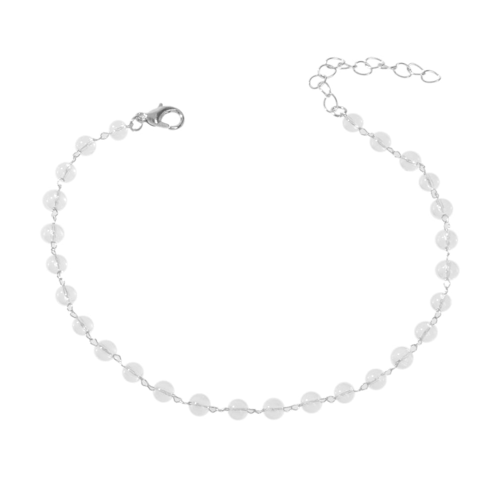 Foot Beach Jewellery Gold Silver Chain Transparent Beads Anklet Bracelet Gift
