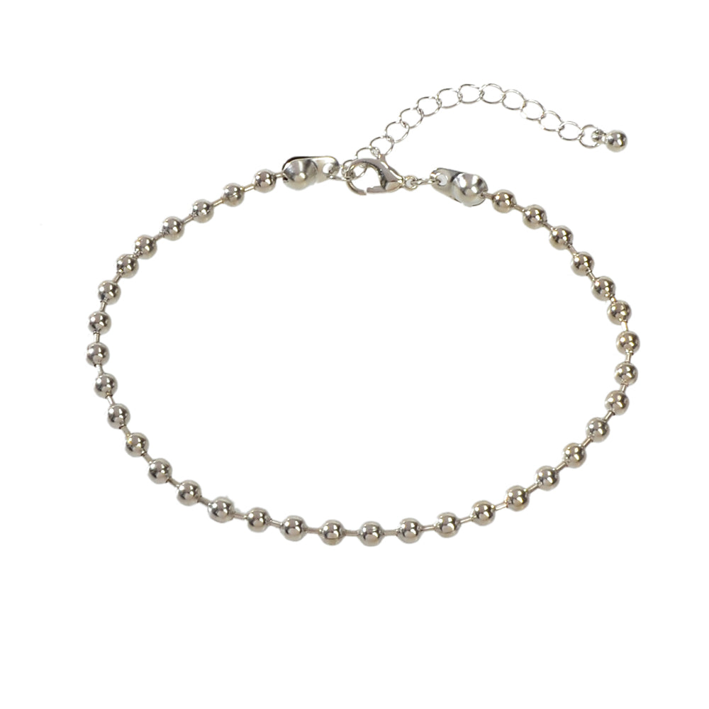 1pc Gold Silver Ball Chain Minimalist Boho Chic Anklet Bracelet Teen Summer Gift