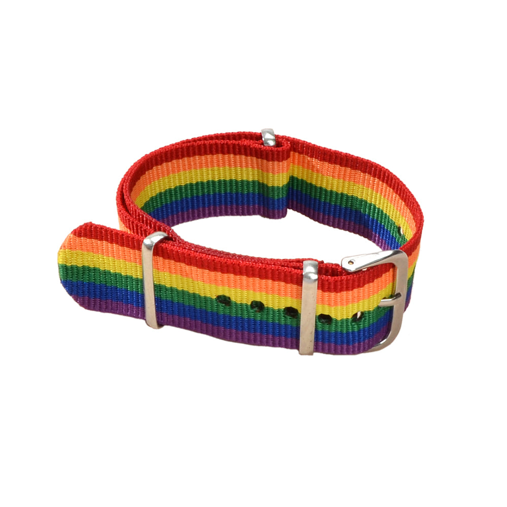 Belt Colorful Rainbow Striped Braided Wrap Bangle Bracelet Hiphop Accessories