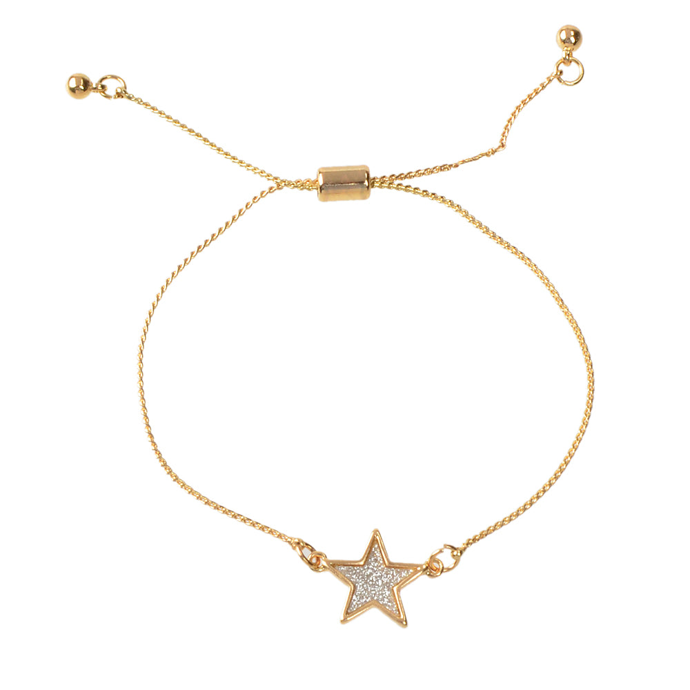 Gold Colour Chain Star Charm Adjustable Bracelet Girls Teens Accessories Jewelry